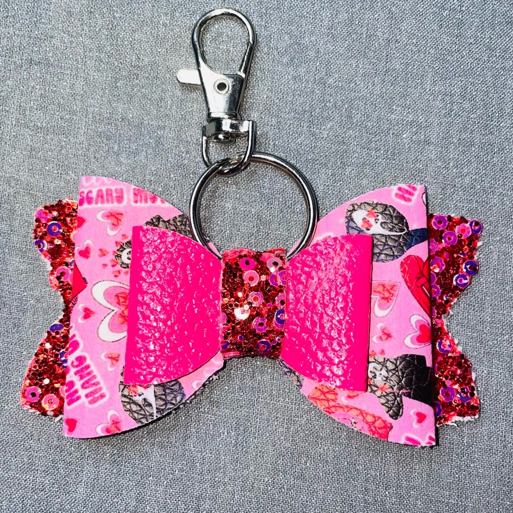 Handmade Keychain Bow Halloween